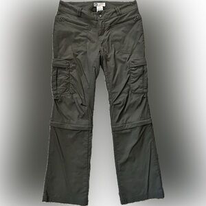 REI 2P Green Multi-Pocket Convertible Outdoor Adventure Pants